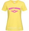 Женская футболка BEST MAMA с сердечком Лимонный фото