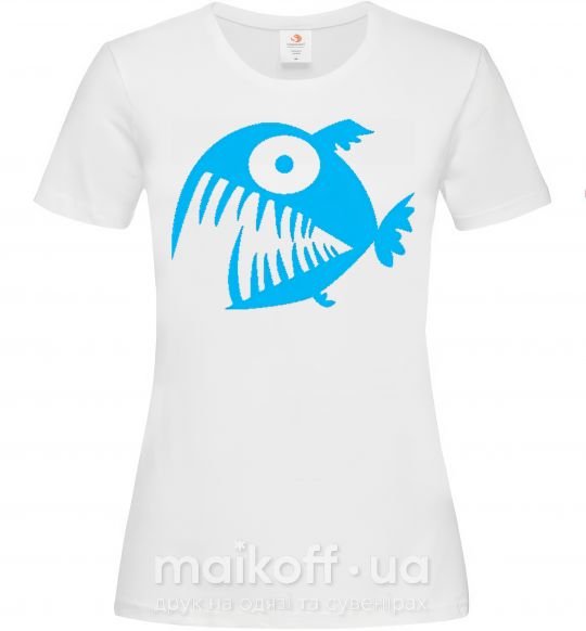 Женская футболка ANGRY FISH Белый фото