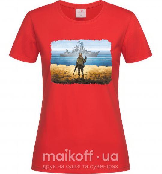 Женская футболка Марка України Красный фото