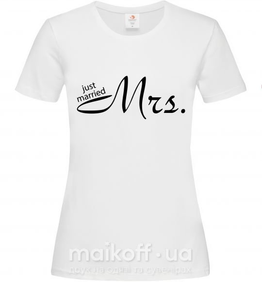 Женская футболка MRS. Белый фото