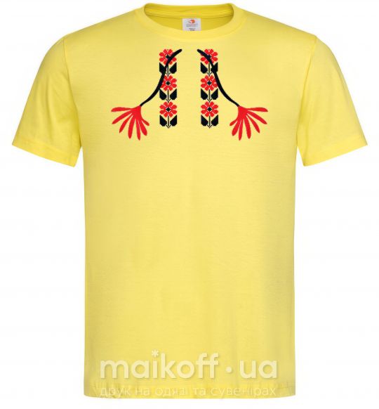 Мужская футболка Червона вишиванка Лимонный фото