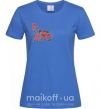 Женская футболка Пташка - вишиванка Ярко-синий фото