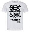 Мужская футболка SEX, DRUGS AND ROCK'N-ROLL... Белый фото