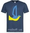 Мужская футболка Peace to Ukraine - голуб миру Темно-синий фото