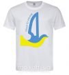 Мужская футболка Peace to Ukraine - голуб миру Белый фото