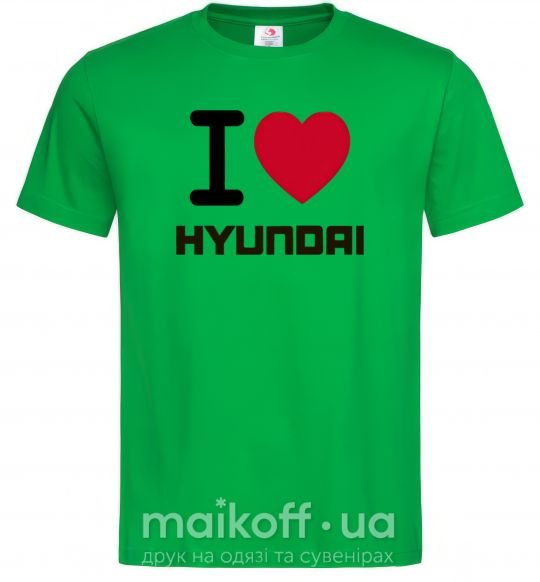 Мужская футболка Love Hyundai Зеленый фото