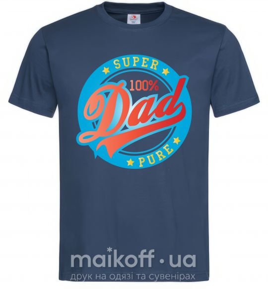 Мужская футболка Super Dad 100 pure Темно-синий фото