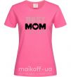 Женская футболка Best mom in the world (большие буквы) Ярко-розовый фото