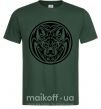 Мужская футболка Эмблема волк Темно-зеленый фото