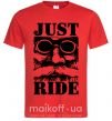Мужская футболка Just ride Красный фото