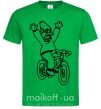 Мужская футболка Дед Симпсон на велике Зеленый фото