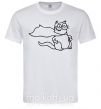 Мужская футболка Super cat Белый фото