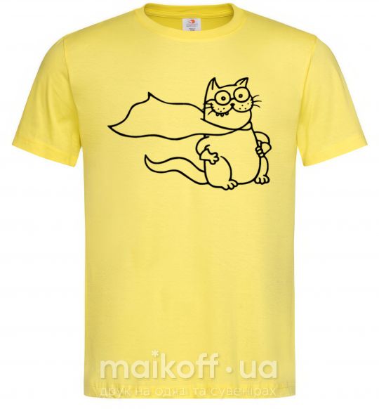 Мужская футболка Super cat Лимонный фото