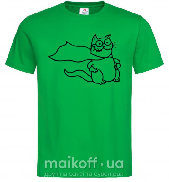 Мужская футболка Super cat Зеленый фото