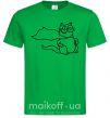 Мужская футболка Super cat Зеленый фото