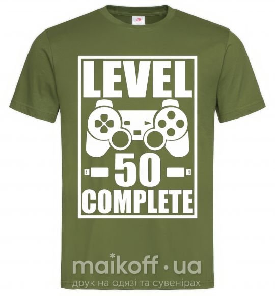 Мужская футболка Level 50 complete Game Оливковый фото