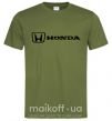 Мужская футболка Honda logo Оливковый фото