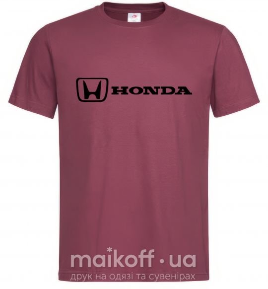 Мужская футболка Honda logo Бордовый фото
