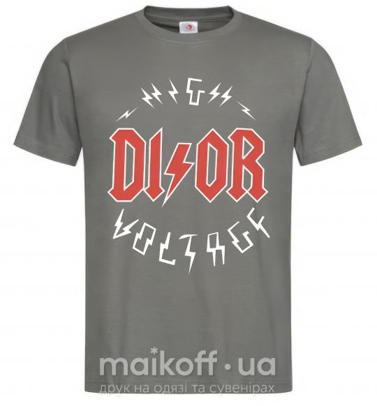 Мужская футболка Dior ac dc Графит фото