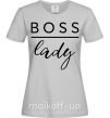 Женская футболка Boss lady Серый фото
