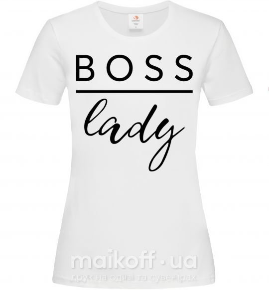Женская футболка Boss lady Белый фото