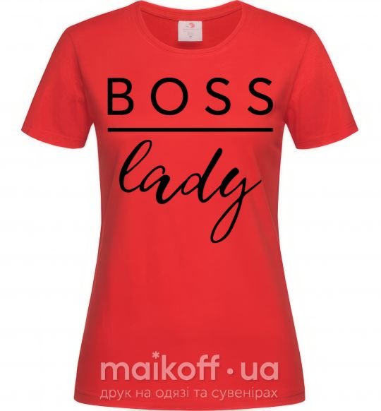 Женская футболка Boss lady Красный фото