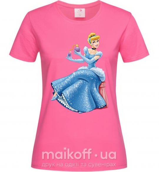 Женская футболка Золушка с парфюмом Ярко-розовый фото