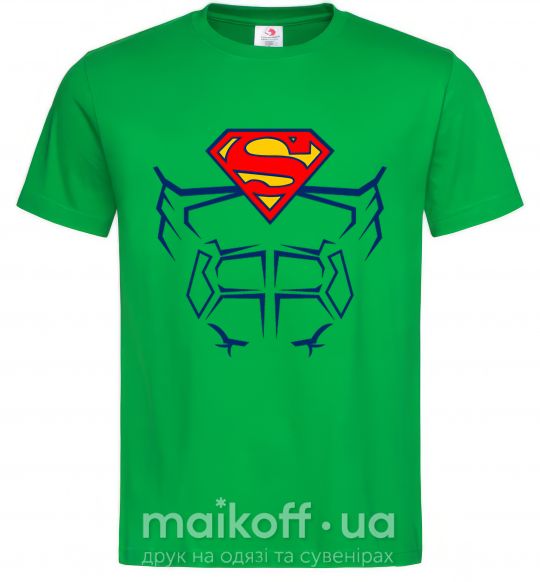 Мужская футболка Пресс супермена Зеленый фото