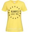 Женская футболка Always love you Лимонный фото