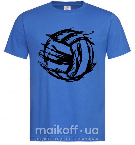 Мужская футболка Мяч штрихи Ярко-синий фото