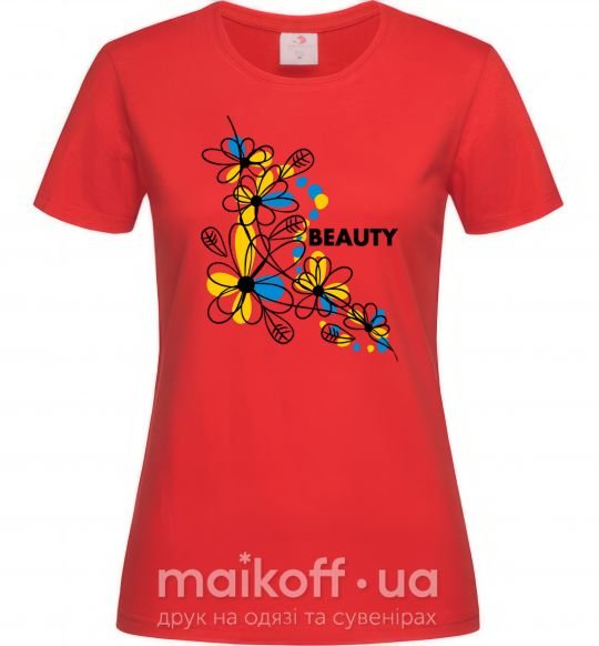 Женская футболка Ukrainian beauty Красный фото