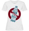 Женская футболка Остановите загрязнение пластиком Белый фото