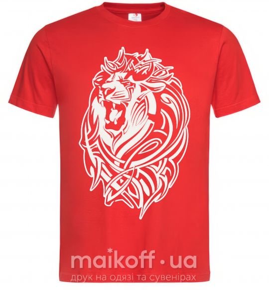 Мужская футболка Lion wh Красный фото