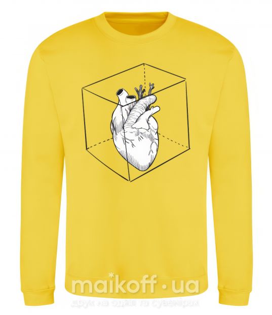 Свитшот Heart in cube Солнечно желтый фото