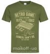 Мужская футболка Retro Game Оливковый фото