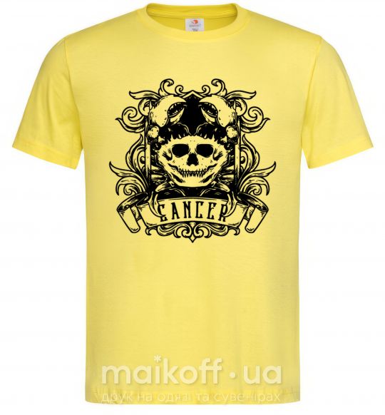 Мужская футболка Рак череп Лимонный фото
