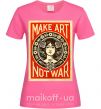 Женская футболка OBEY Make art not war Ярко-розовый фото