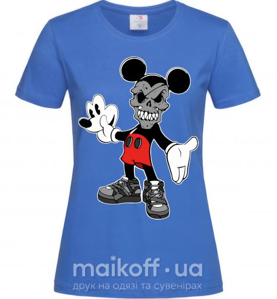 Женская футболка Scary Mickey Ярко-синий фото