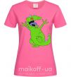 Женская футболка Crazy dino Ярко-розовый фото
