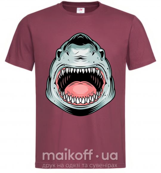Мужская футболка Angry Shark Бордовый фото