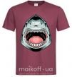 Мужская футболка Angry Shark Бордовый фото