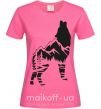 Женская футболка Forest wolf Ярко-розовый фото