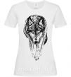 Женская футболка Идущий волк Белый фото