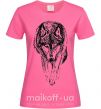 Женская футболка Идущий волк Ярко-розовый фото