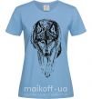 Женская футболка Идущий волк Голубой фото