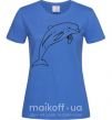 Женская футболка Happy dolphin Ярко-синий фото