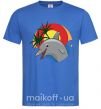 Мужская футболка Счастливый дельфин Ярко-синий фото