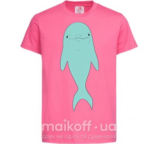 Детская футболка Голубой дельфин Ярко-розовый фото
