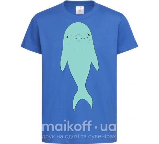 Детская футболка Голубой дельфин Ярко-синий фото