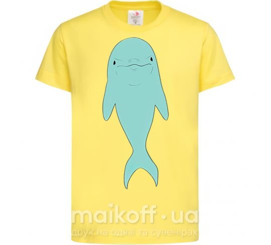 Детская футболка Голубой дельфин Лимонный фото